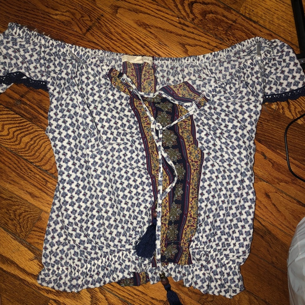 Bohemian off the shoulder shirt